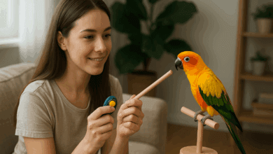 addestramento pappagalli clicker training