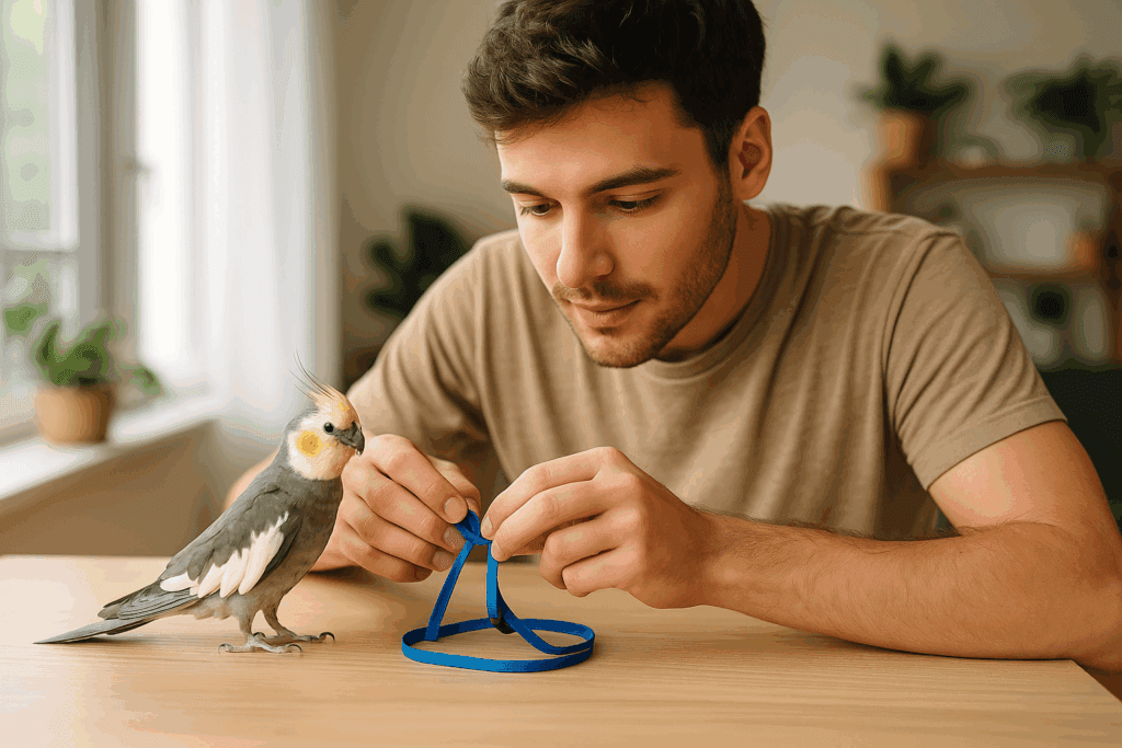 Flight Training e Recall pettorina per pappagalli